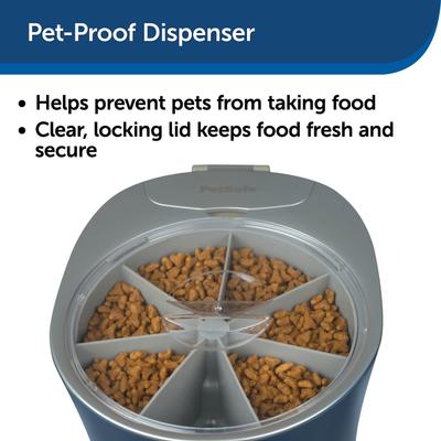 Show full view: PetSafe 6-Meal Automatic Dog & Cat Feeder, Blue slide 2 of 11