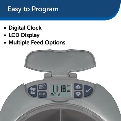 Show full view: PetSafe 6-Meal Automatic Dog & Cat Feeder, Blue slide 3 of 11