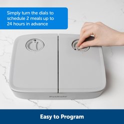 PetSafe Automatic Two-Meal Dog & Cat Feeder, Grey slide 2 of 7