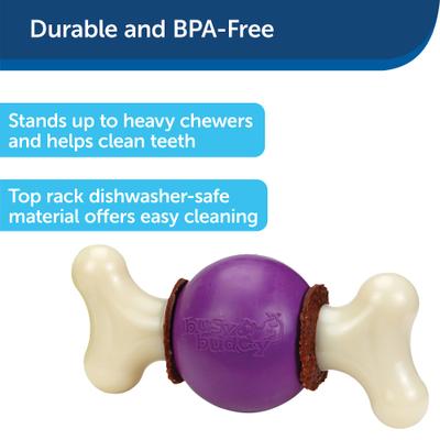Show full view: PetSafe Busy Buddy Bouncy Bone Treat Dispenser Tough Dog Chew Toy, Small slide 3 of 10