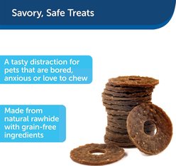 PetSafe Busy Buddy Natural Rawhide Peanut Butter Rings Dog Treats, Size C, 2 count bundle slide 2 of 5