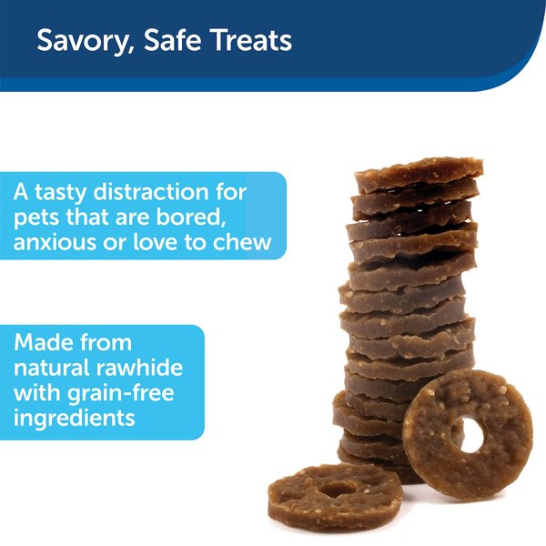 PetSafe Busy Buddy Natural Rawhide Rings Dog Treats, Size A