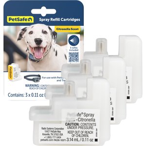 PetSafe Citronella Replacement Spray Cartridges for Spray Dog Bark & Training Collar, 3 count