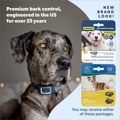 Show full view: PetSafe Citronella Replacement Spray Cartridges for Spray Dog Bark & Training Collar, 3 count slide 5 of 7