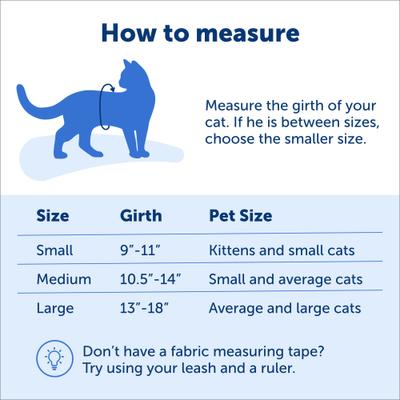 Show full view: PetSafe Come with Me Kitty Nylon Cat Harness & Bungee Leash, Lilac/Deep Purple, Medium: 10.5 to 14-in chest slide 6 of 10