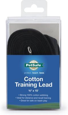 Show full view: PetSafe Cotton Dog Training Lead, Black, 15-ft long, 5/8-in wide slide 6 of 7