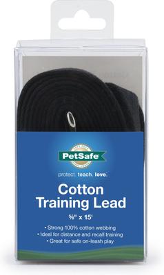 Show full view: PetSafe Cotton Dog Training Lead, Black, 15-ft long, 5/8-in wide slide 3 of 7