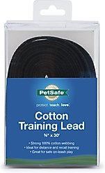 PetSafe Cotton Dog Training Lead, Black, 30-ft long, 5/8-in wide slide 2 of 5