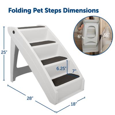 Show full view: PetSafe CozyUp Foldable Cat & Dog Stairs, Grey, X-Large slide 5 of 9