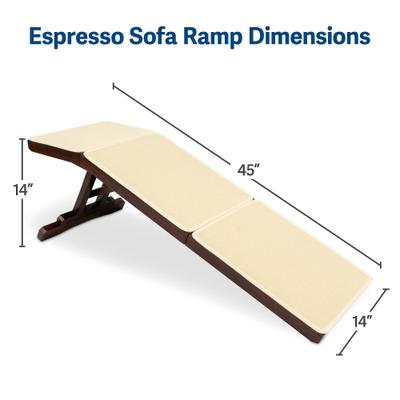 Show full view: PetSafe CozyUp Foldable Wooden Cat & Dog Ramp, Espresso slide 6 of 11