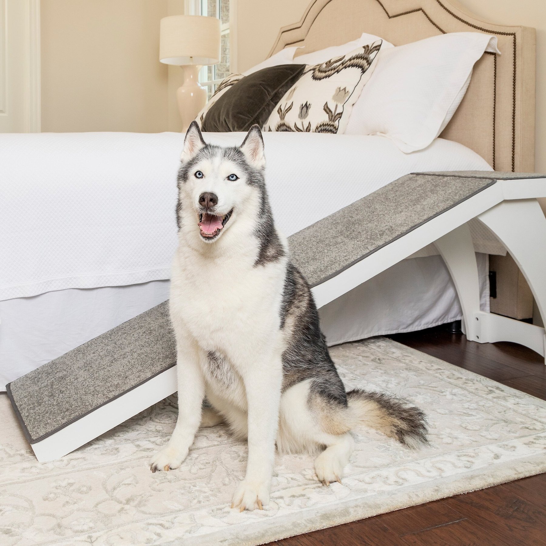 PetSafe CozyUp Wooden Cat & Dog Ramp, White