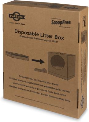 Show full view: PetSafe Disposable Collapsible Cat Litter Box with ScoopFree Crystal Litter slide 9 of 10