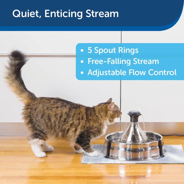 Show full view: PetSafe Drinkwell 360 Stainless Steel Cat & Dog Water Fountain, 128-oz slide 5 of 13