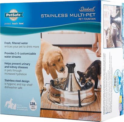 Show full view: PetSafe Drinkwell 360 Stainless Steel Cat & Dog Water Fountain, 128-oz slide 9 of 13