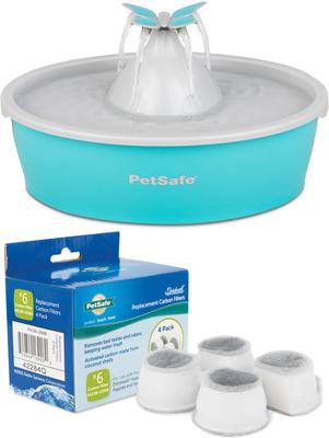 Show full view: PetSafe Drinkwell Butterfly Dog & Cat Drinking Fountain, 50-oz + Replacement Carbon Filters, 4 count slide 1 of 9