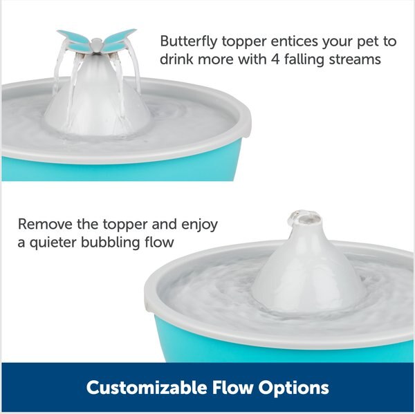 PetSafe Drinkwell Butterfly Dog & Cat Drinking Fountain, 50-oz