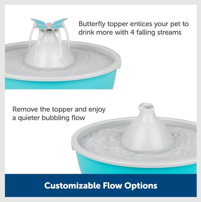 Show full view: PetSafe Drinkwell Butterfly Dog & Cat Drinking Fountain, 50-oz slide 4 of 10