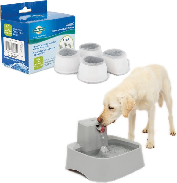 Show full view: PetSafe Drinkwell Dog & Cat Water Fountain, 2-gallon + Replacement Carbon Filters, 4 count slide 1 of 9