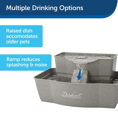 Show full view: PetSafe Drinkwell Multi-Tier Plastic Dog & Cat Fountain, 100-oz slide 2 of 12