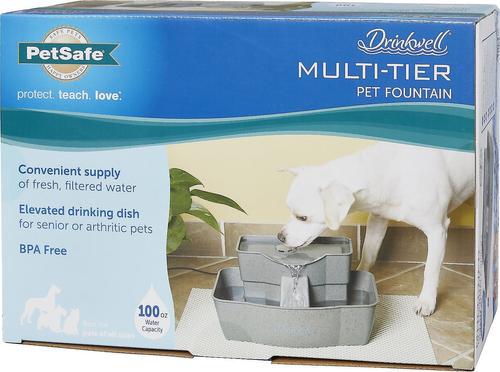 Show full view: PetSafe Drinkwell Multi-Tier Plastic Dog & Cat Fountain, 100-oz slide 7 of 12