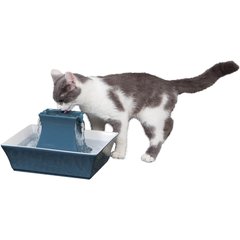 PetSafe Drinkwell Pagoda Ceramic Dog & Cat Fountain, Himalayan Blue, 70-oz