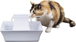 PetSafe Drinkwell Pagoda Ceramic Dog & Cat Fountain, White, 70-oz