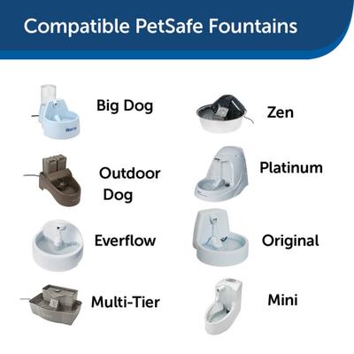 Show full view: PetSafe Drinkwell Platinum Plastic Dog & Cat Fountain, 168-oz + Premium Replacement Carbon Filters, 3 count slide 7 of 9