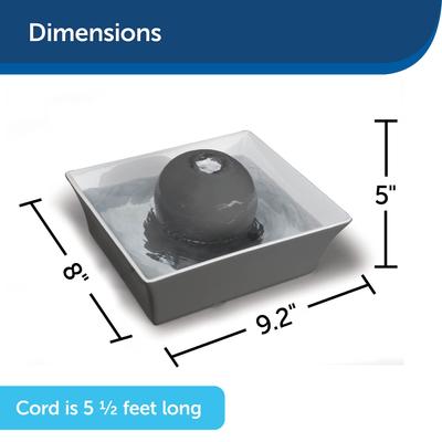 Show full view: PetSafe Drinkwell Seascape Ceramic Dog & Cat Fountain, 70-oz slide 6 of 10