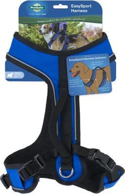 Show full view: PetSafe EasySport Nylon Reflective Back Clip Dog Harness, Blue, Small: 21 to 27-in chest slide 9 of 12
