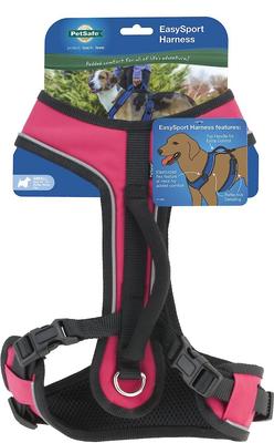Show full view: PetSafe EasySport Nylon Reflective Back Clip Dog Harness, Pink, Small: 21 to 27-in chest slide 9 of 12