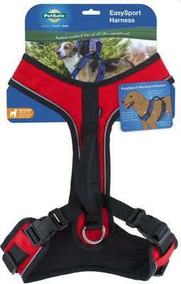 Show full view: PetSafe EasySport Nylon Reflective Back Clip Dog Harness, Red, Medium: 26 to 32-in chest slide 9 of 12