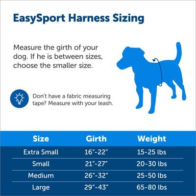 Show full view: PetSafe EasySport Nylon Reflective Dog Harness, Charcoal, Small: 21 to 27-in chest slide 7 of 9