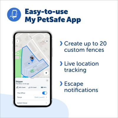 Show full view: PetSafe Guardian GPS + Tracking Wireless Fence Dog Collar, Grey/Blue slide 4 of 10
