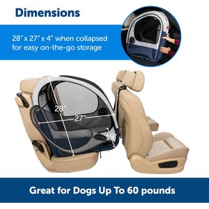 PetSafe Happy Ride Collapsible Cat & Dog Travel Crate, Gray & Blue