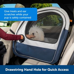 PetSafe Happy Ride Collapsible Cat & Dog Travel Crate, Gray & Blue