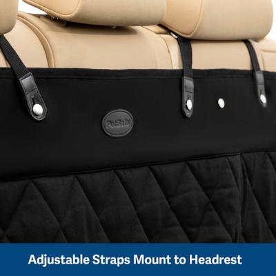 Show full view: PetSafe Happy Ride Quilted Hammock Dog Seat Cover, Black slide 2 of 10