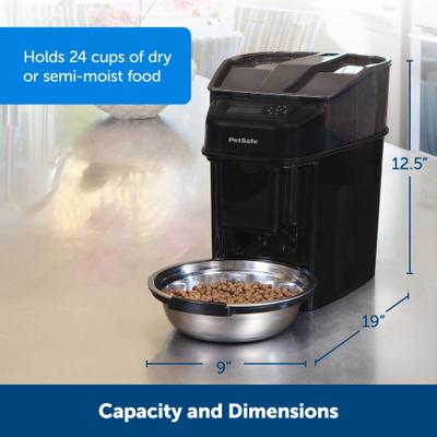 Show full view: PetSafe Healthy Pet Simply Feed Programmable Dog & Cat Feeder, 24-cup slide 6 of 13