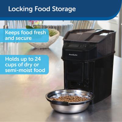 Show full view: PetSafe Healthy Pet Simply Feed Programmable Dog & Cat Feeder, 24-cup slide 8 of 13