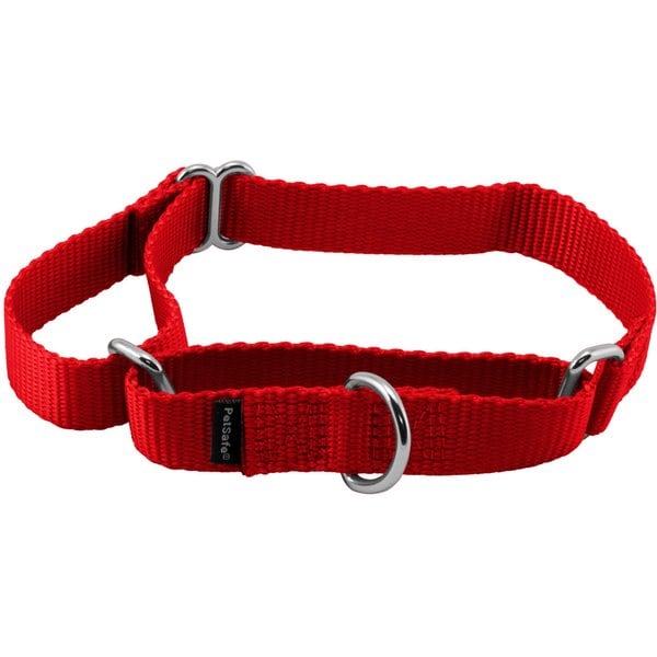 Heavy Duty TPU Coated Nylon Dog Collar - Works With Garmin & PetSafe Fences (Red)