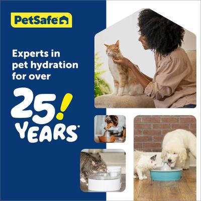 Show full view: PetSafe Outlast Pumpless Cat Water Fountain, White, 90-oz slide 7 of 10