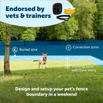 Show full view: PetSafe Rechargeable In-Ground Fence for Dogs & Cats over 5lb, Waterproof Receiver Collar with Tone & Static Correction slide 3 of 9