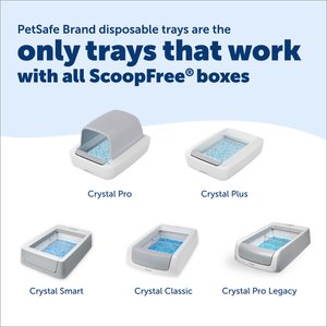 PetSafe ScoopFree Complete Disposable Crystal Cat Litter Tray, 3-Pack, Blue