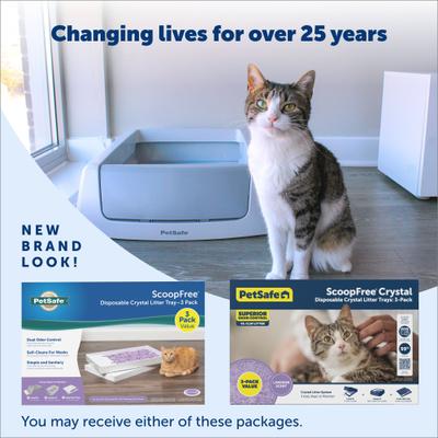 Show full view: PetSafe ScoopFree Complete Disposable Crystal Cat Litter Trays, 3-Pack, Lavender slide 6 of 9