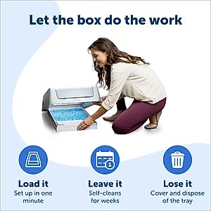 PetSafe ScoopFree Crystal Pro Self-Cleaning Cat Litter Box, Front Entry