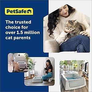 PetSafe ScoopFree Crystal Pro Self-Cleaning Cat Litter Box, Front Entry