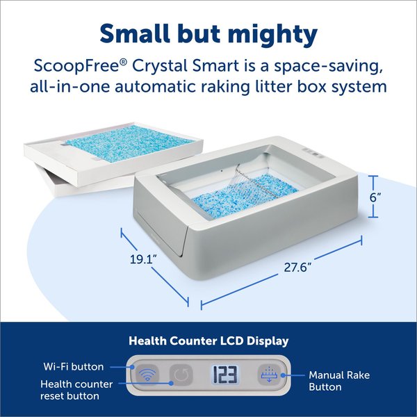 PetSafe ScoopFree Crystal Smart Self-Cleaning Cat Litter Box