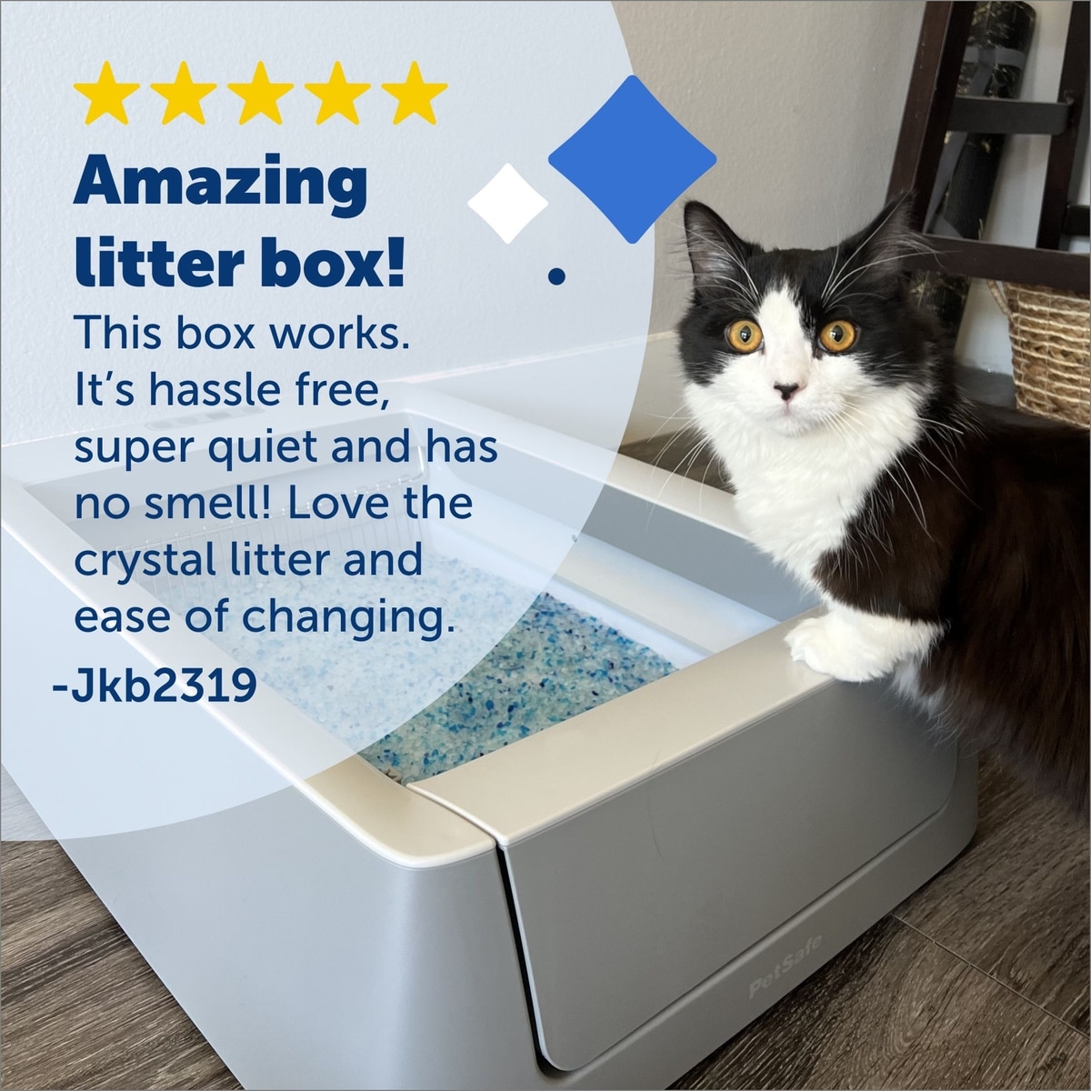 PETSAFE ScoopFree Crystal Smart Self-Cleaning Cat Litter Box - Main Image