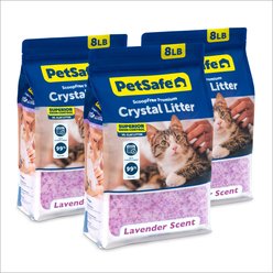 PetSafe ScoopFree Premium Lavender Crystal Cat Litter, 8-lb bag, 3 count