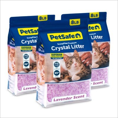 PetSafe PetSafe ScoopFree Premium Lavender Crystal Cat Litter, 8-lb bag, 3 count