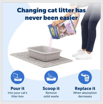 Show full view: PetSafe ScoopFree Premium Lavender Crystal Cat Litter, 8-lb bag, 3 count slide 5 of 9